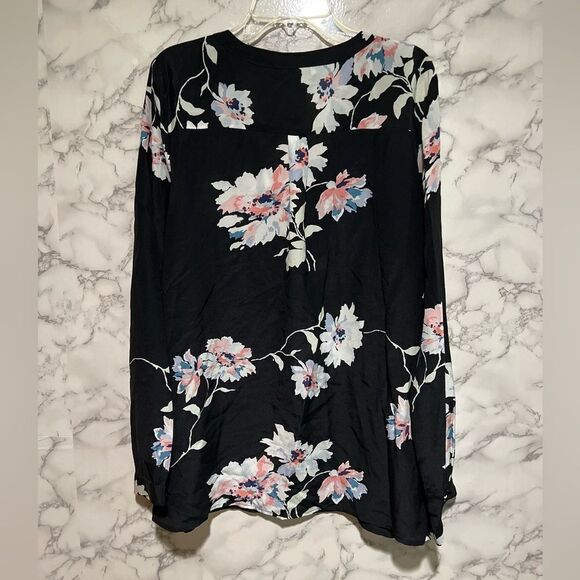 Joie Black Michi Floral-print Silk Blouse - Picture 11 of 12